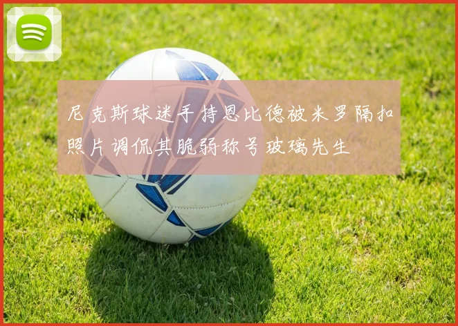尼克斯球迷手持恩比德被米罗隔扣照片调侃其脆弱称号玻璃先生
