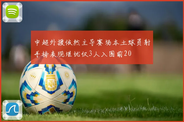 中超外援依然主导赛场本土球员射手榜表现堪忧仅3人入围前20